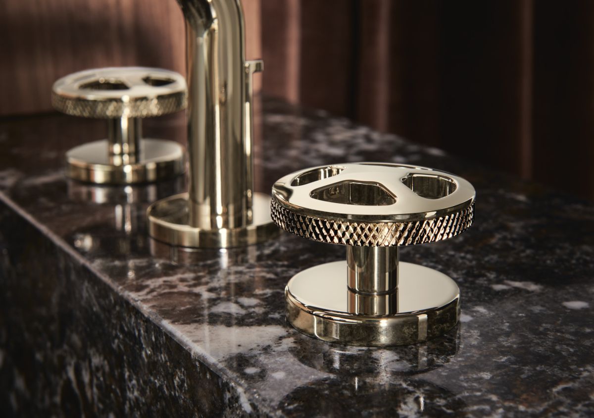 BRIZO Litze Widespread Lavatory Wheel Handle Kit — Polished Nickel