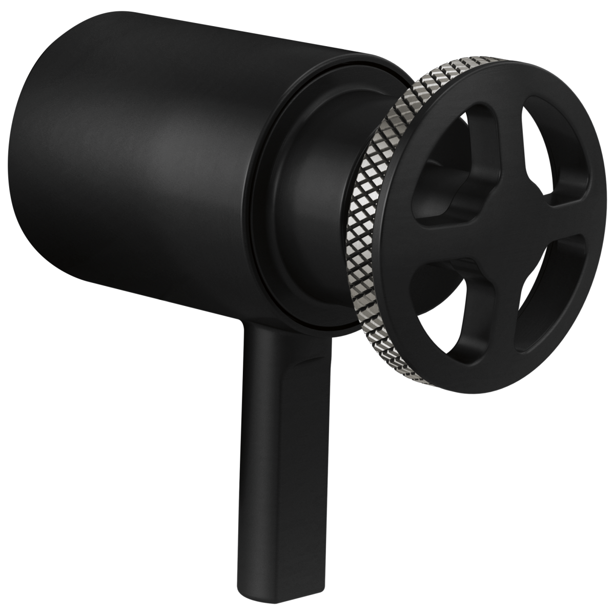 BRIZO Litze Tempassure Thermostatic Trim Handle Kit - Wheel — MATTE BLACK/LUXE STEEL
