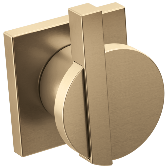 BRIZO Frank Lloyd Wright Two-Handle Wall Mount Tub Filler Lunar Handle Kit — Luxe Gold