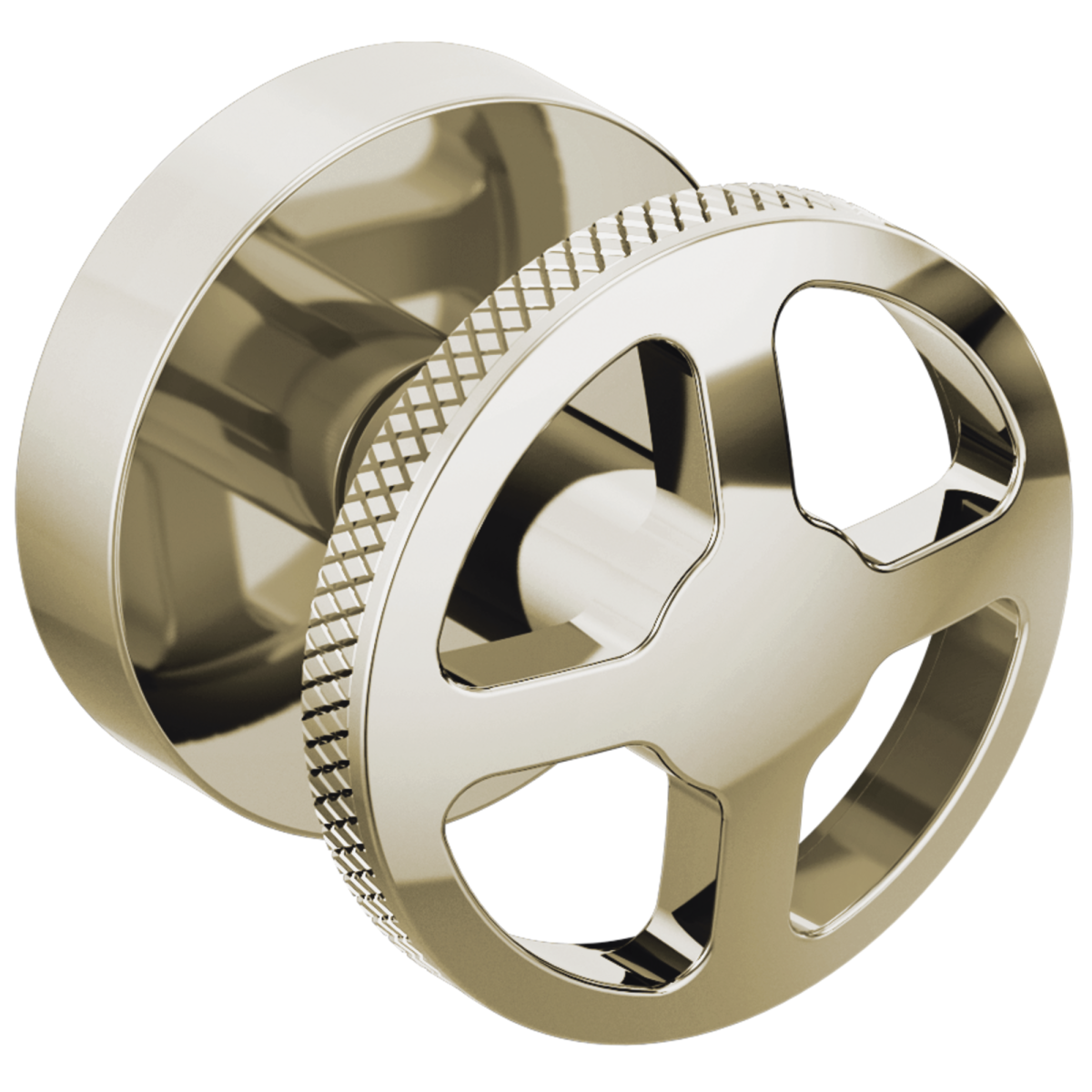 BRIZO Litze Two-Handle Wall Mount Tub Filler Wheel Handle Kit — Polished Nickel