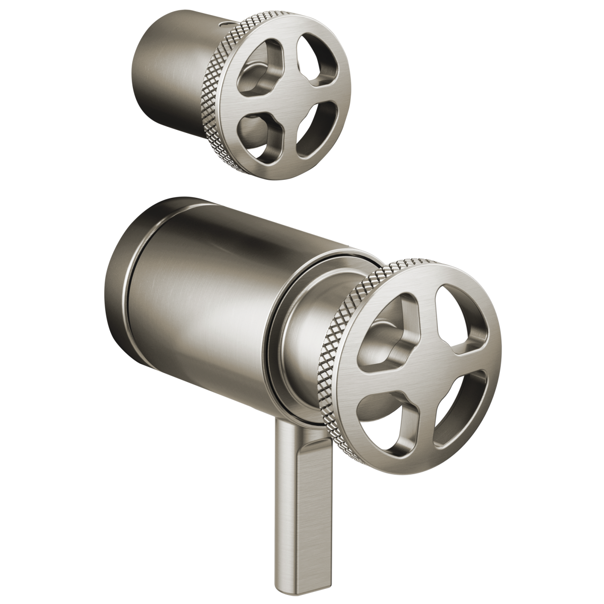 BRIZO Litze TempAssure Thermostatic Valve with Integrated Diverter Wheel Handle Kit — Luxe Nickel