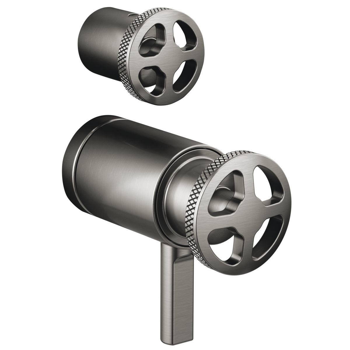 BRIZO Litze TempAssure Thermostatic Valve with Integrated Diverter Wheel Handle Kit — Luxe Steel