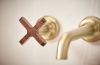 BRIZO Odin Wall Mount Lavatory Cross Handles — Luxe Gold