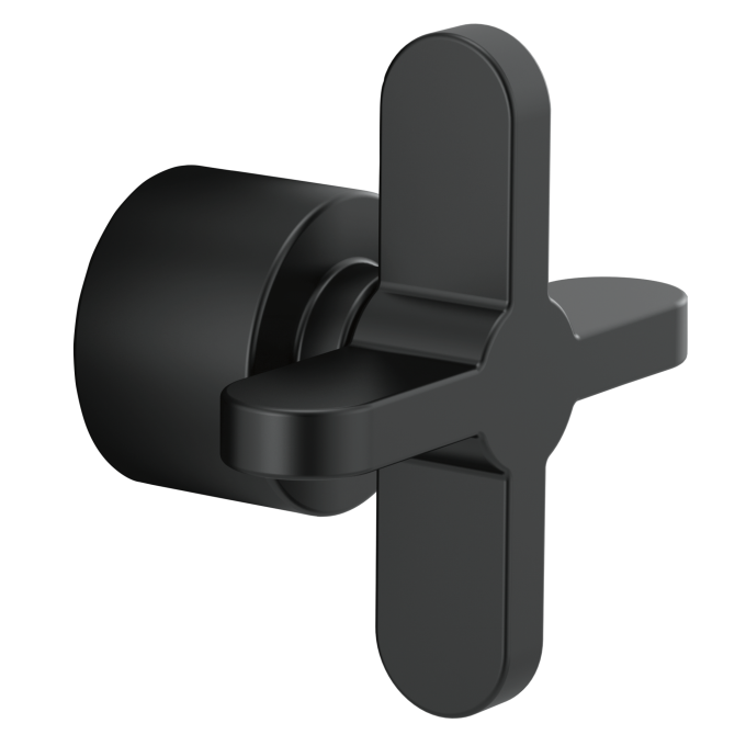 BRIZO Jason Wu for BRIZO Pressure Balance Vale Trim Cross Handle Kit — Matte Black