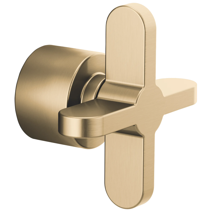BRIZO Odin Pressure Balance Valve Trim Cross Handle Kit — Luxe Gold