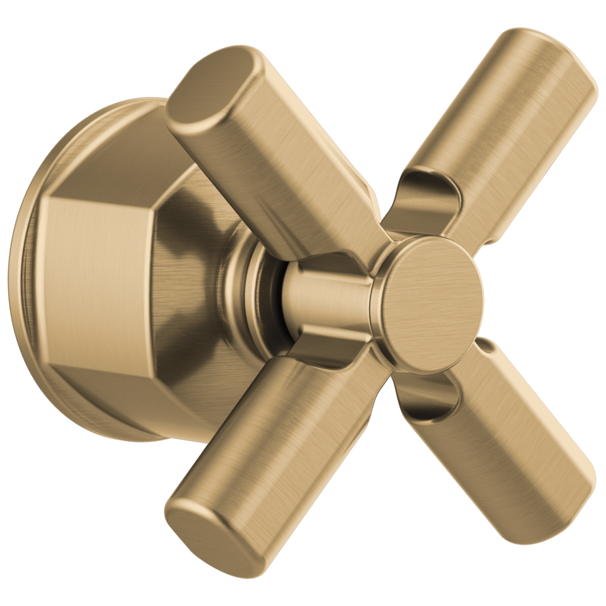 BRIZO Invari Pressure Balance Valve Trim Cross Handle Kit — Luxe Gold