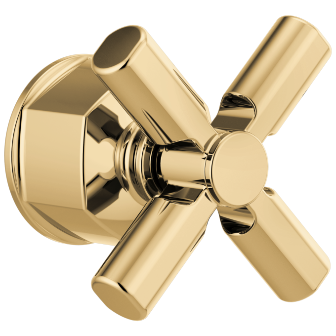 BRIZO Invari Pressure Balance Valve Trim Cross Handle Kit — Polished Gold