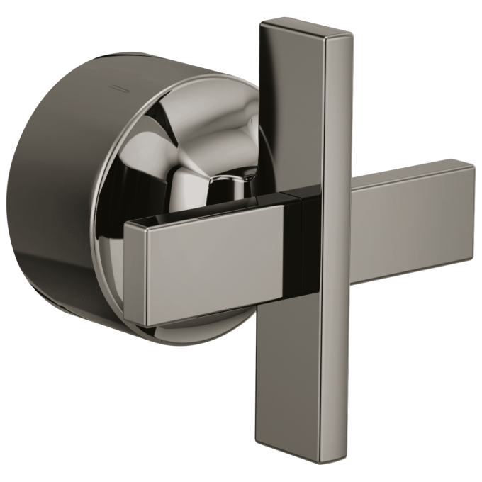 BRIZO Levoir Pressure Balance Valve Trim Cross Handle Kit — Brilliance Black Onyx