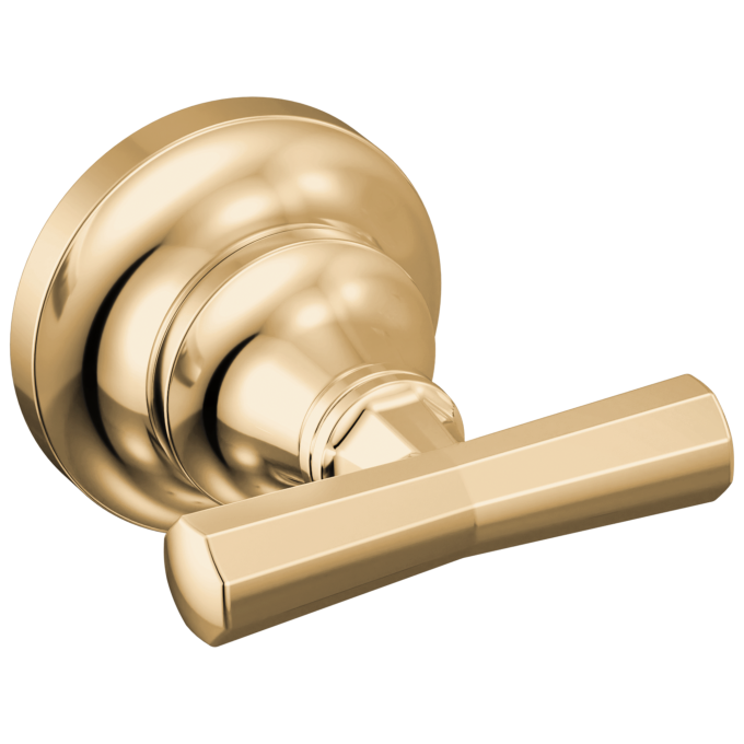 BRIZO Beauclere Two-Handle Wall Mount Tub Filler Cross Handle Kit — Polished Gold
