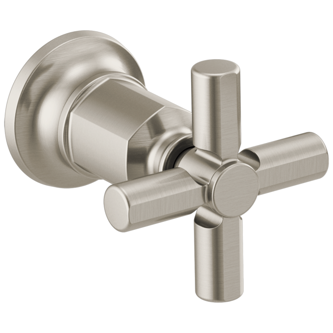 BRIZO Invari Two-Handle Wall Mount Tub Filler Cross Handle Kit — Luxe Nickel