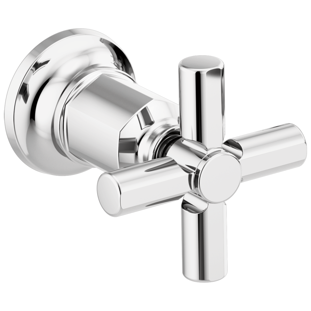 BRIZO Invari Two-Handle Wall Mount Tub Filler Cross Handle Kit — Chrome