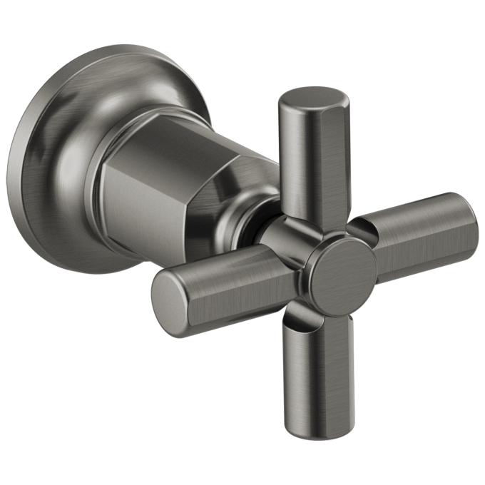 BRIZO Invari Two-Handle Wall Mount Tub Filler Cross Handle Kit — Luxe Steel