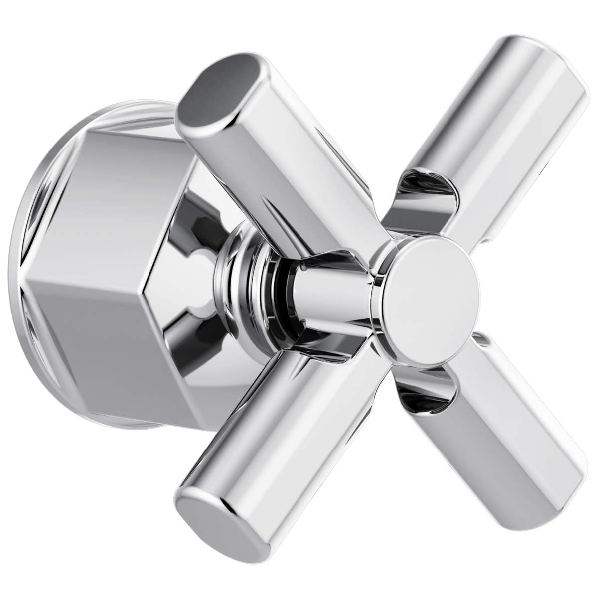 BRIZO Invari Single-Handle Floor Mount Tub Filler Cross Handle Kit — Chrome