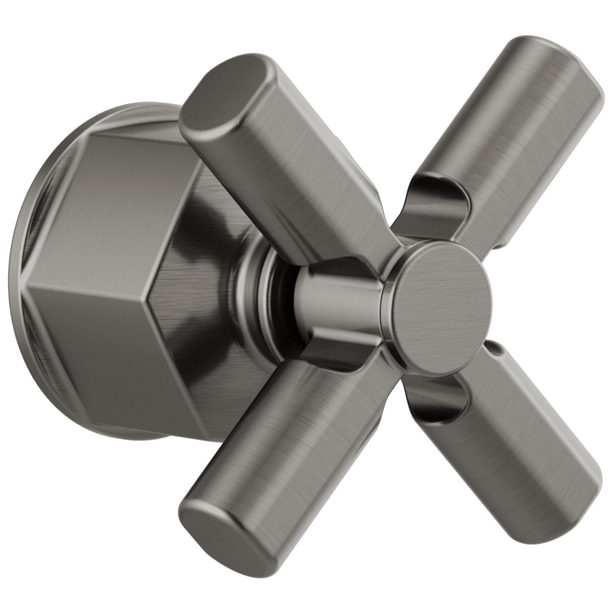 BRIZO Invari Single-Handle Floor Mount Tub Filler Cross Handle Kit — Luxe Steel