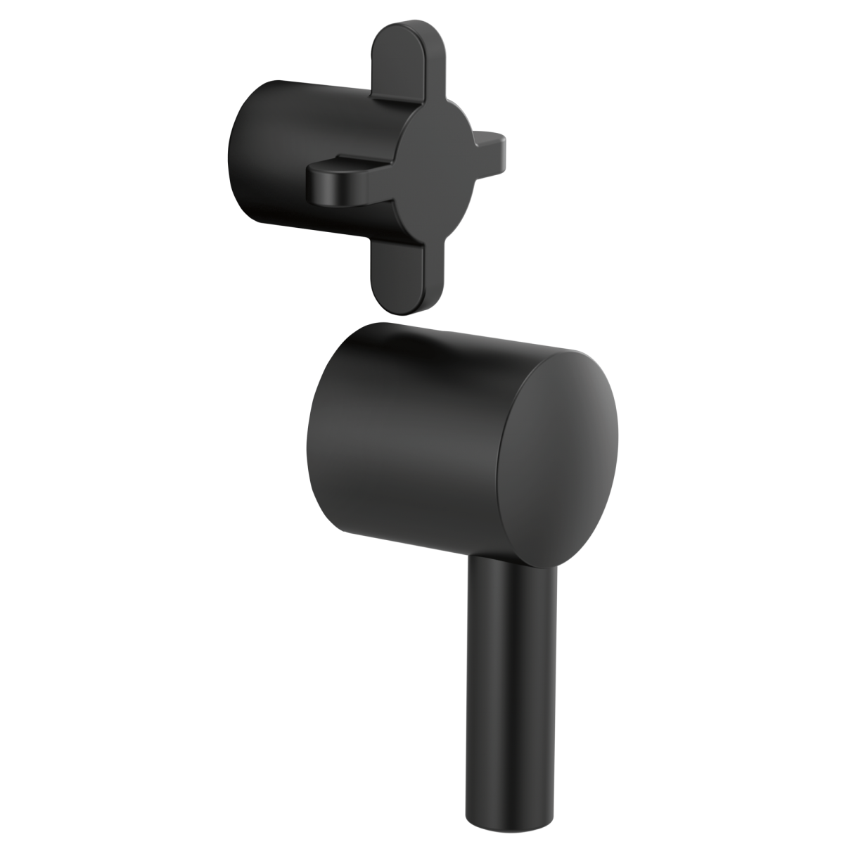 BRIZO Jason Wu for BRIZO Pressure Balance Integrated Trim Cross Handles — Matte Black