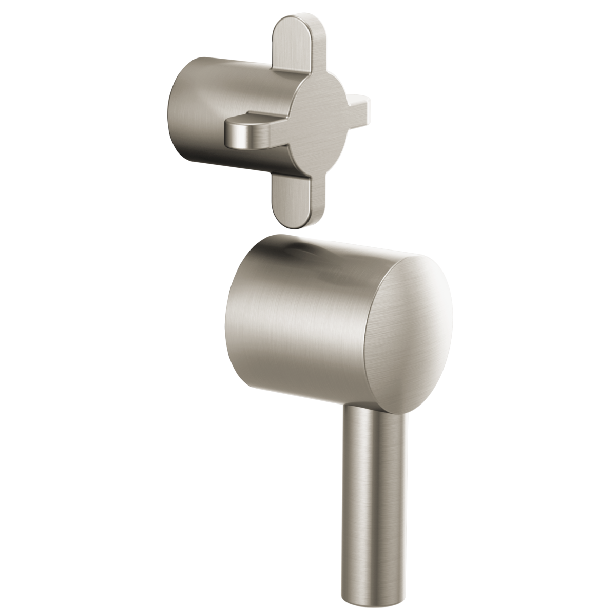BRIZO Odin Pressure Balance Integrated Trim Cross Handles — Brushed Nickel