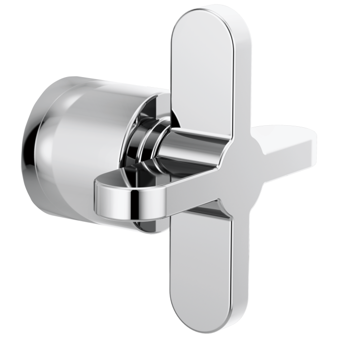 BRIZO Odin 3 And 6 Function Diverter Trim Cross Handle Kit — Chrome