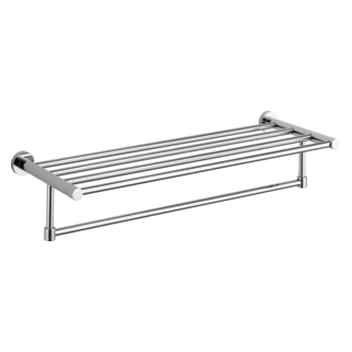 DELTA Lilah 24" Double Towel Shelf — Chrome