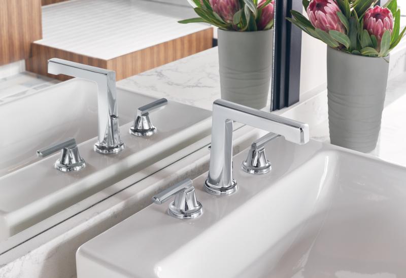BRIZO Levoir Widespread Lavatory Faucet with High Spout - Less Handles 1.5 GPM — Chrome