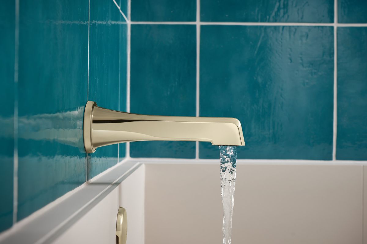 BRIZO Levoir Non-Diverter Tub Spout — Polished Nickel
