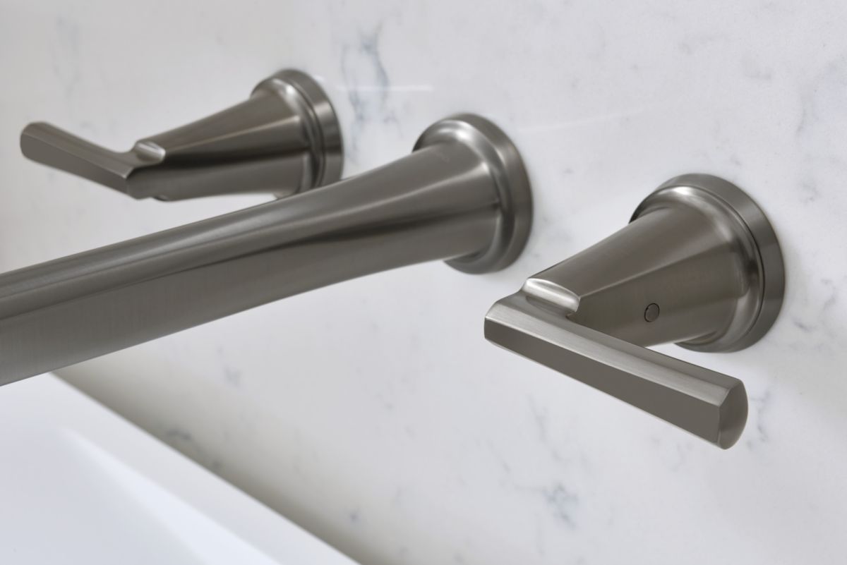 BRIZO Levoir Two-Handle Wall Mount Tub Filler - Less Handles — Luxe Steel