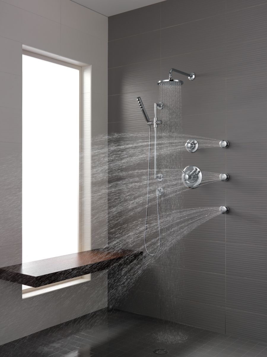 BRIZO Odin SLIDE BAR HANDSHOWER WITH H2OKINETIC TECHNOLOGY — Chrome
