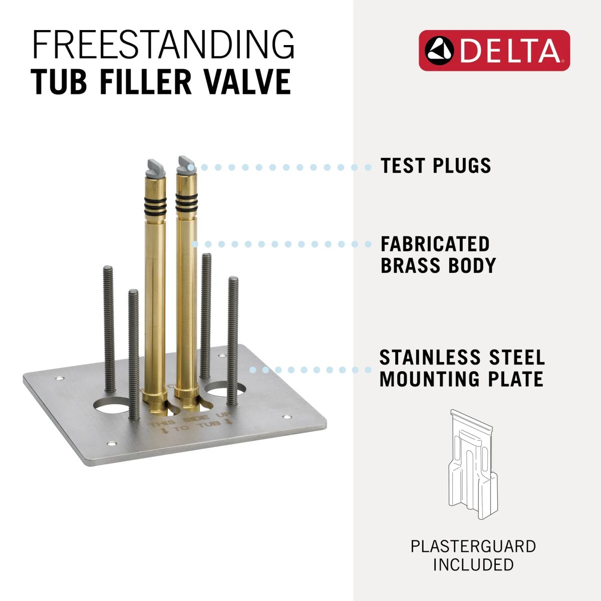 DELTA Trinsic Floor Mount Tub Filler - Rough — Not Applicable