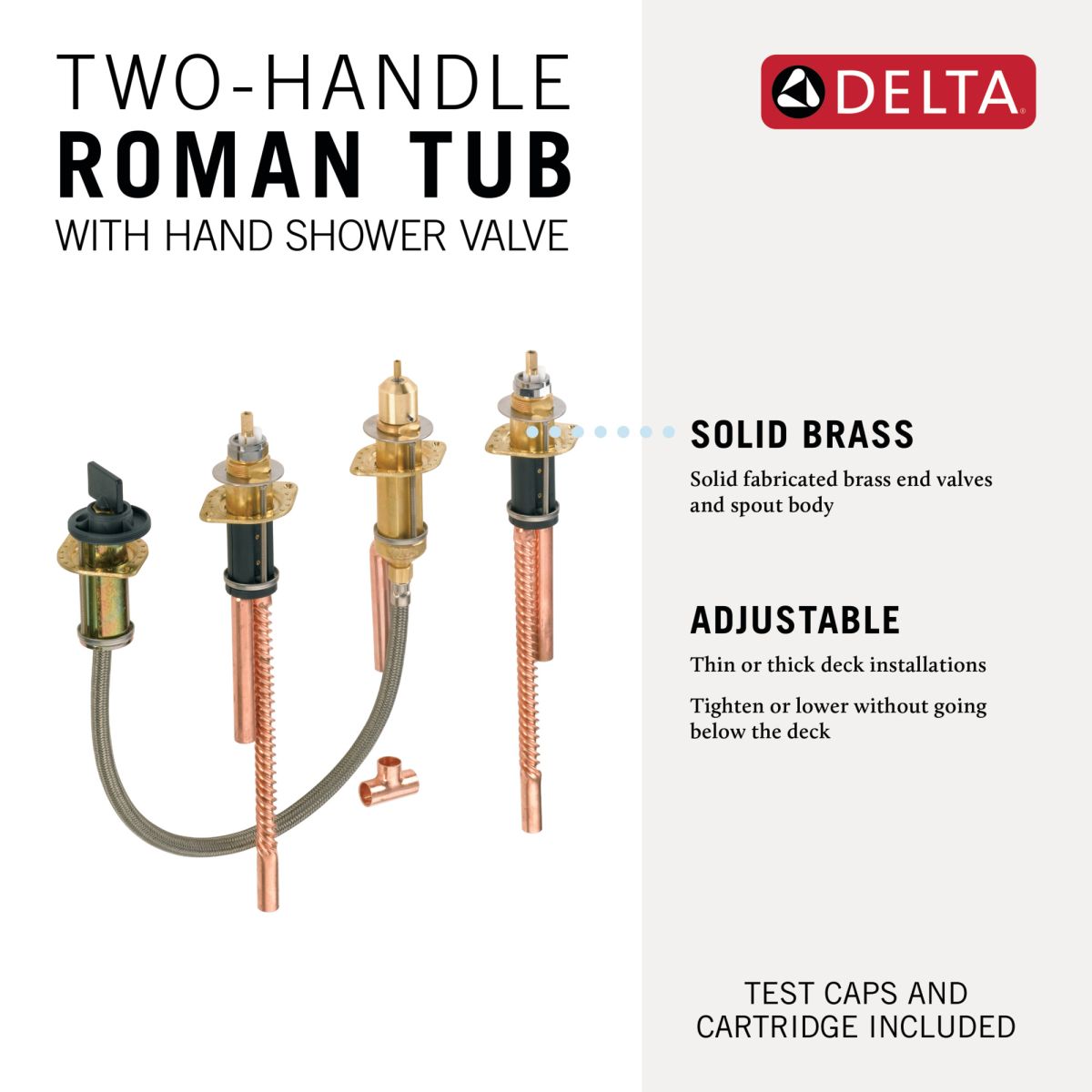 DELTA Other Two Handle Flexible Mount with Hand Shower — Not Applicable