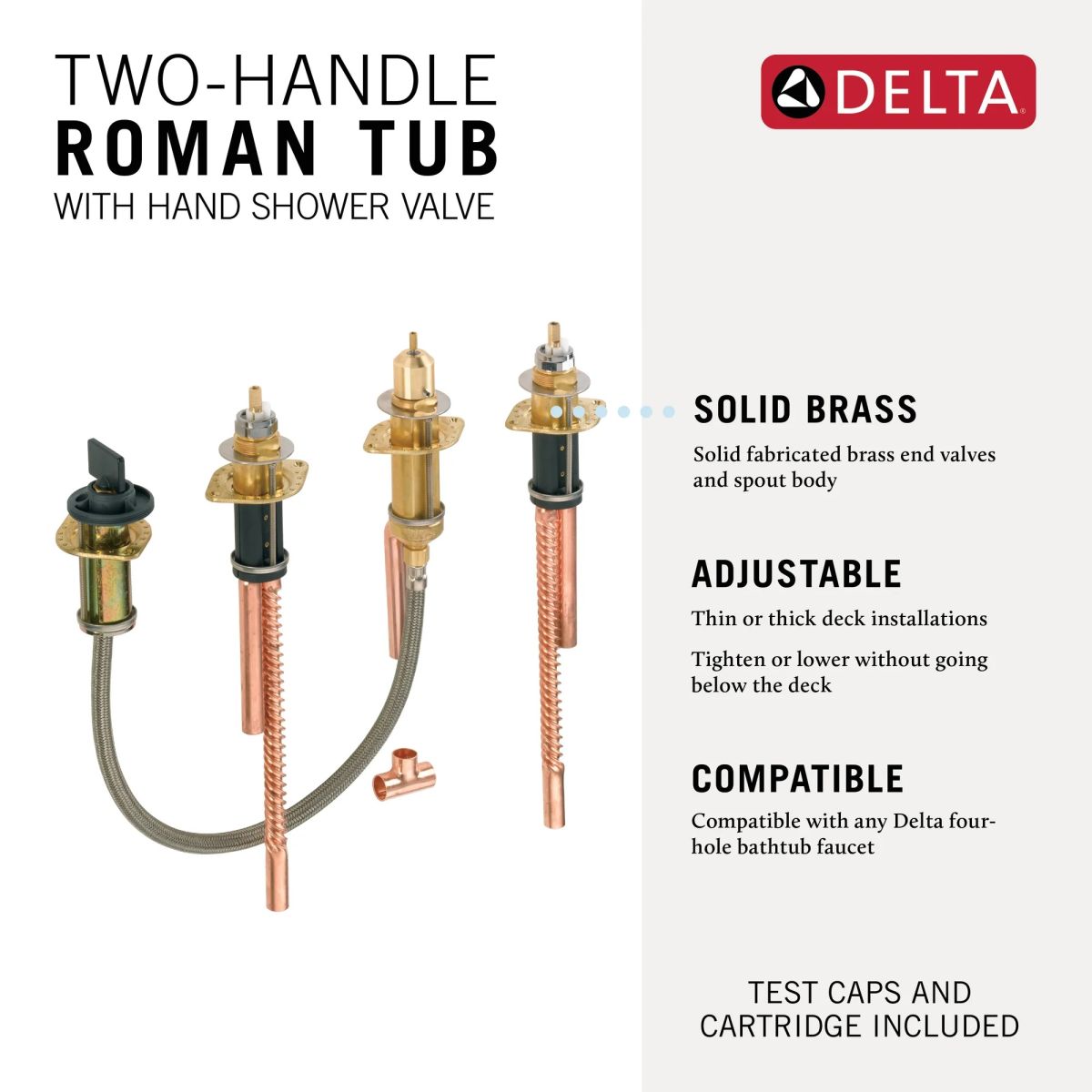 DELTA Other Two Handle Flexible Mount with Hand Shower — Not Applicable