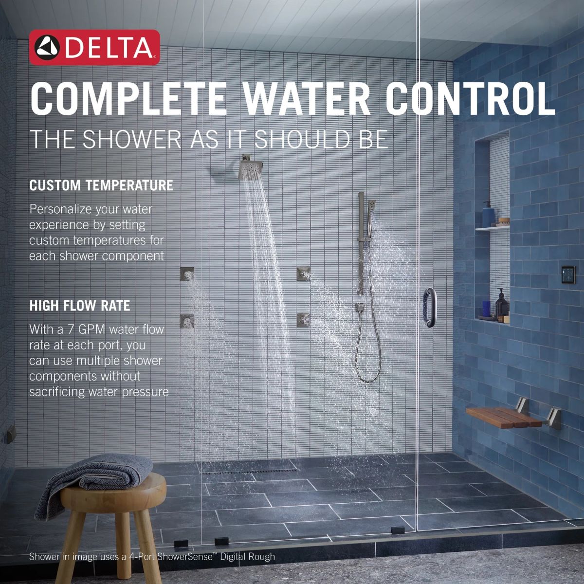 DELTA Universal Showering Components ShowerSense Digital 2-Port Thermostatic Shower Rough — Not Applicable