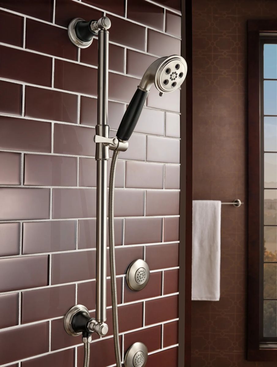 BRIZO Essential Shower Hydrachoice Max Round Body Spray Trim — Luxe Nickel