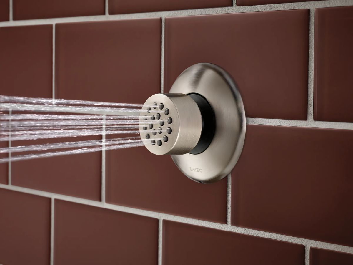BRIZO Essential Shower Hydrachoice Max Round Body Spray Trim — Luxe Nickel