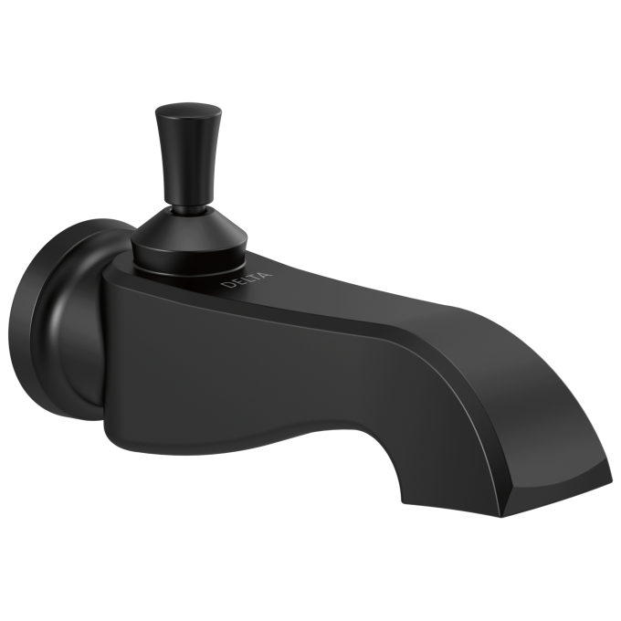 DELTA Dorval Pull-up Diverter Tub Spout — Matte Black