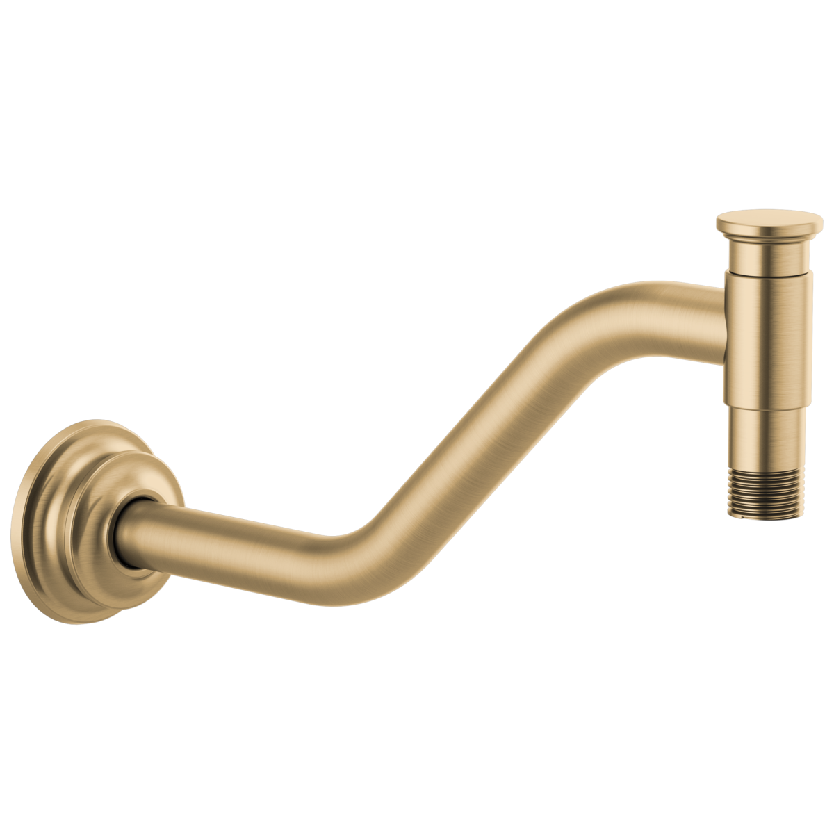 BRIZO Invari 11" Angled Shower Arm And Flange — Luxe Gold