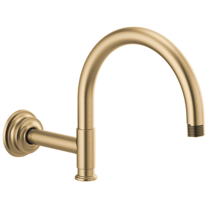 BRIZO Invari 12 1/8" Arc Shower Arm And Flange — Luxe Gold