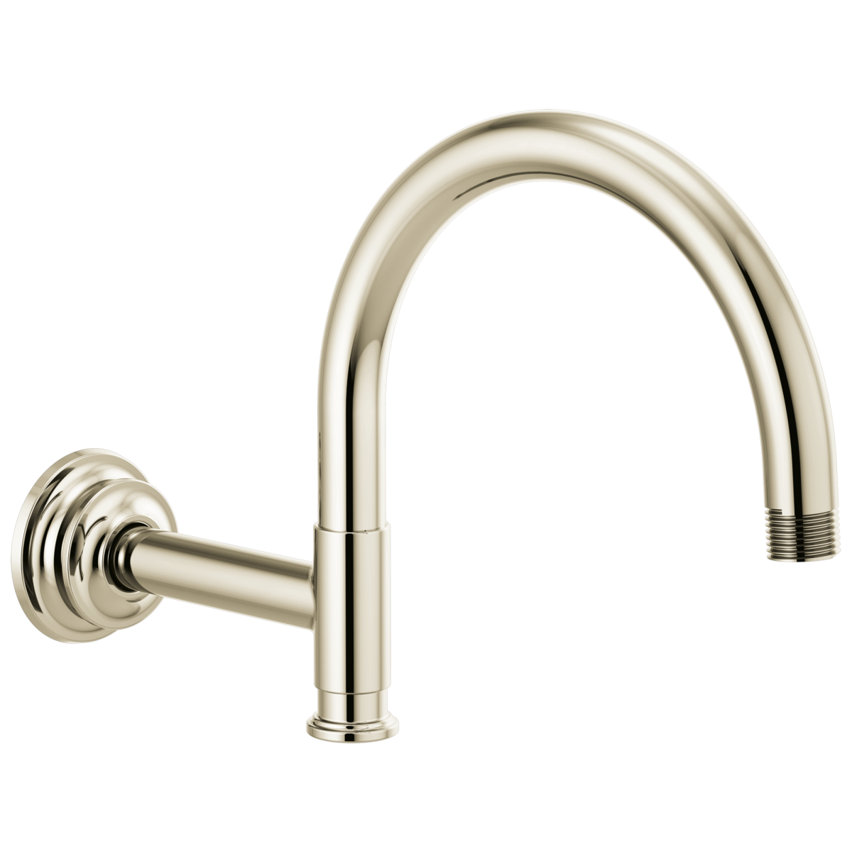 BRIZO Invari 12 1/8" Arc Shower Arm And Flange — Polished Nickel