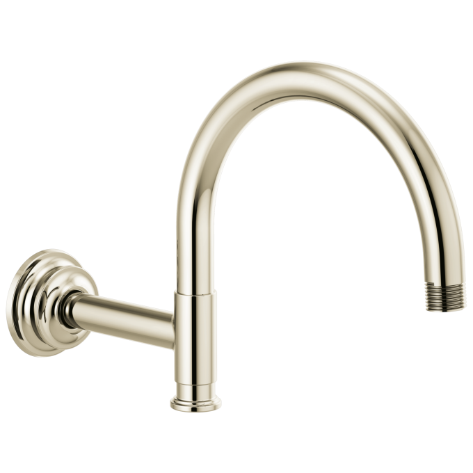 BRIZO Invari 12 1/8" Arc Shower Arm And Flange — Polished Nickel