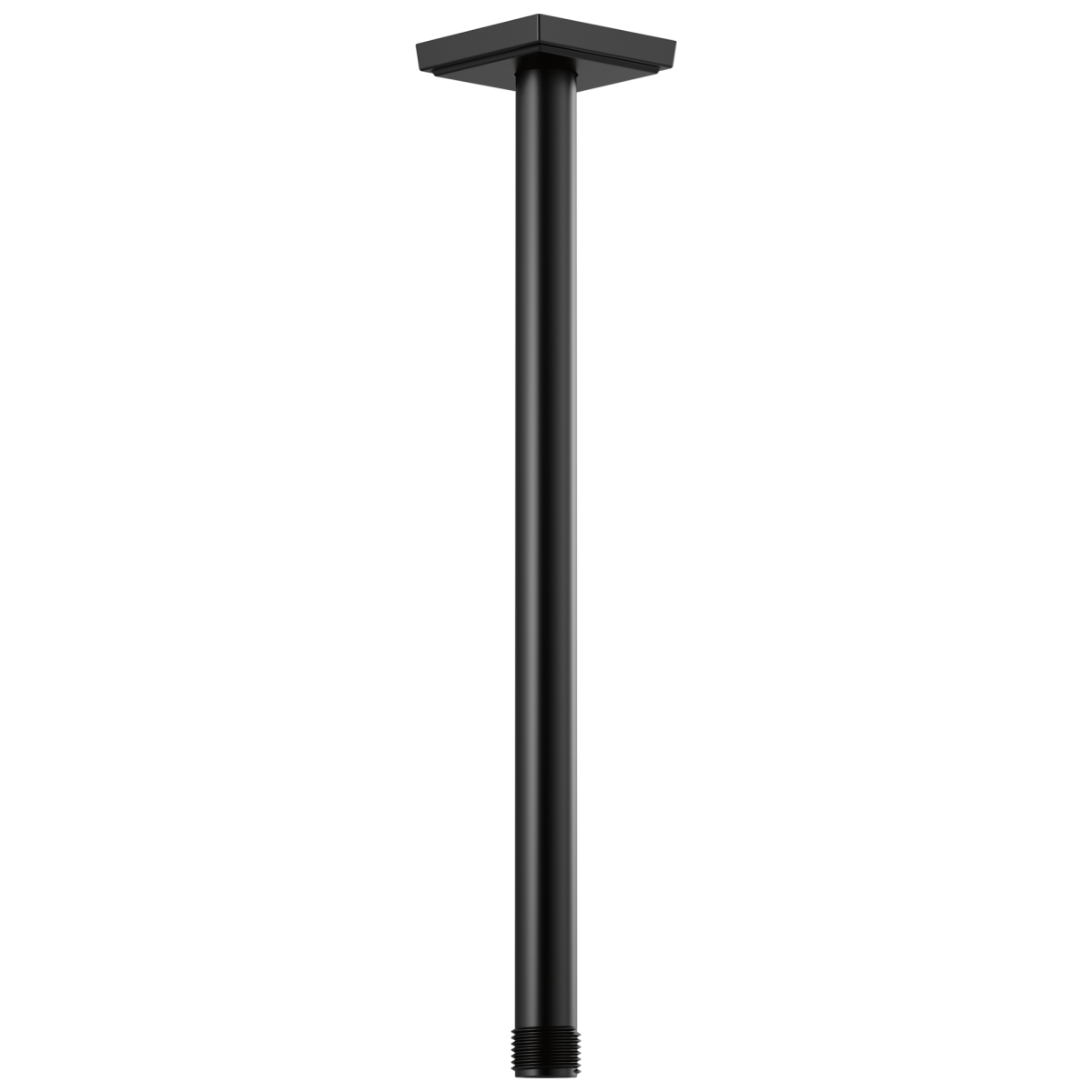 BRIZO Essential Shower 14" Ceiling Mount Shower Arm And Square Flange — Matte Black