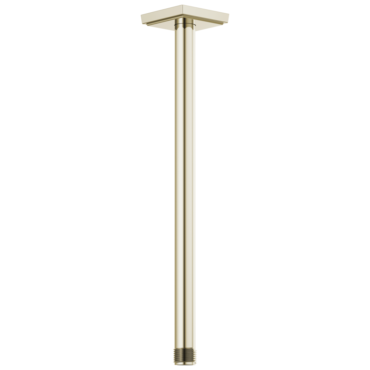 BRIZO Essential Shower 14" Ceiling Mount Shower Arm And Square Flange — Polished Nickel