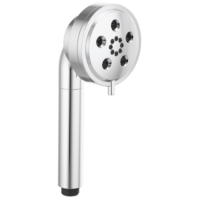 BRIZO Essential Shower Linear Round H2Okinetic Multi-Function Handshower — Chrome