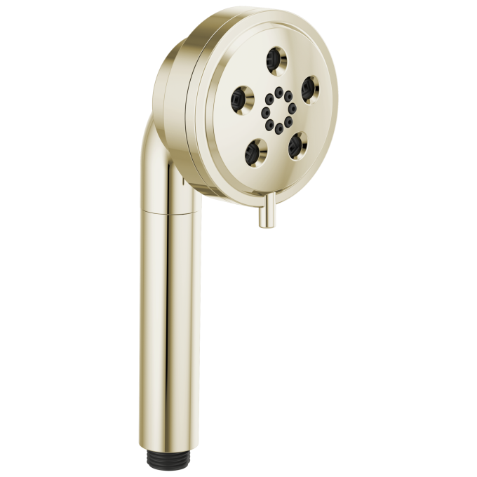 BRIZO Essential Shower Linear Round H2Okinetic Multi-Function Handshower — Polished Nickel