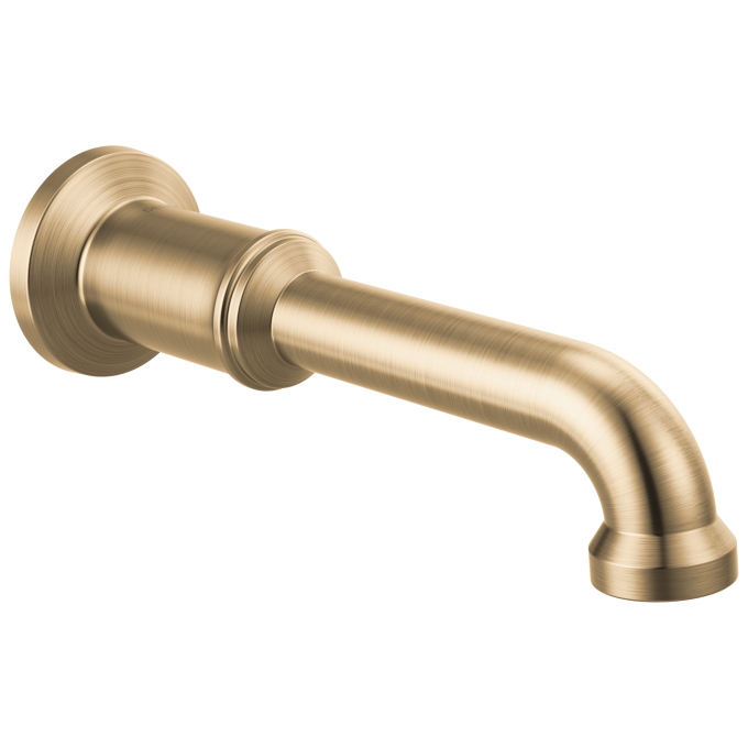 DELTA Broderick Non-Diverter Tub Spout — Lumicoat® Champagne Bronze