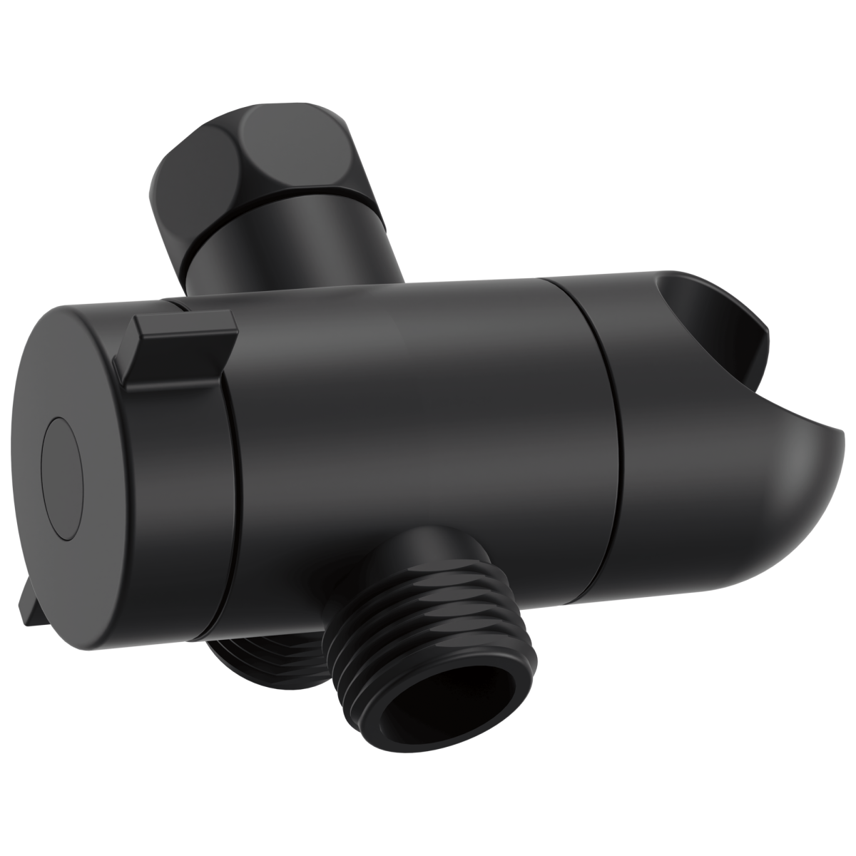 DELTA Universal Showering Components 3-way Shower Arm Diverter with Hand Shower Mount — Matte Black