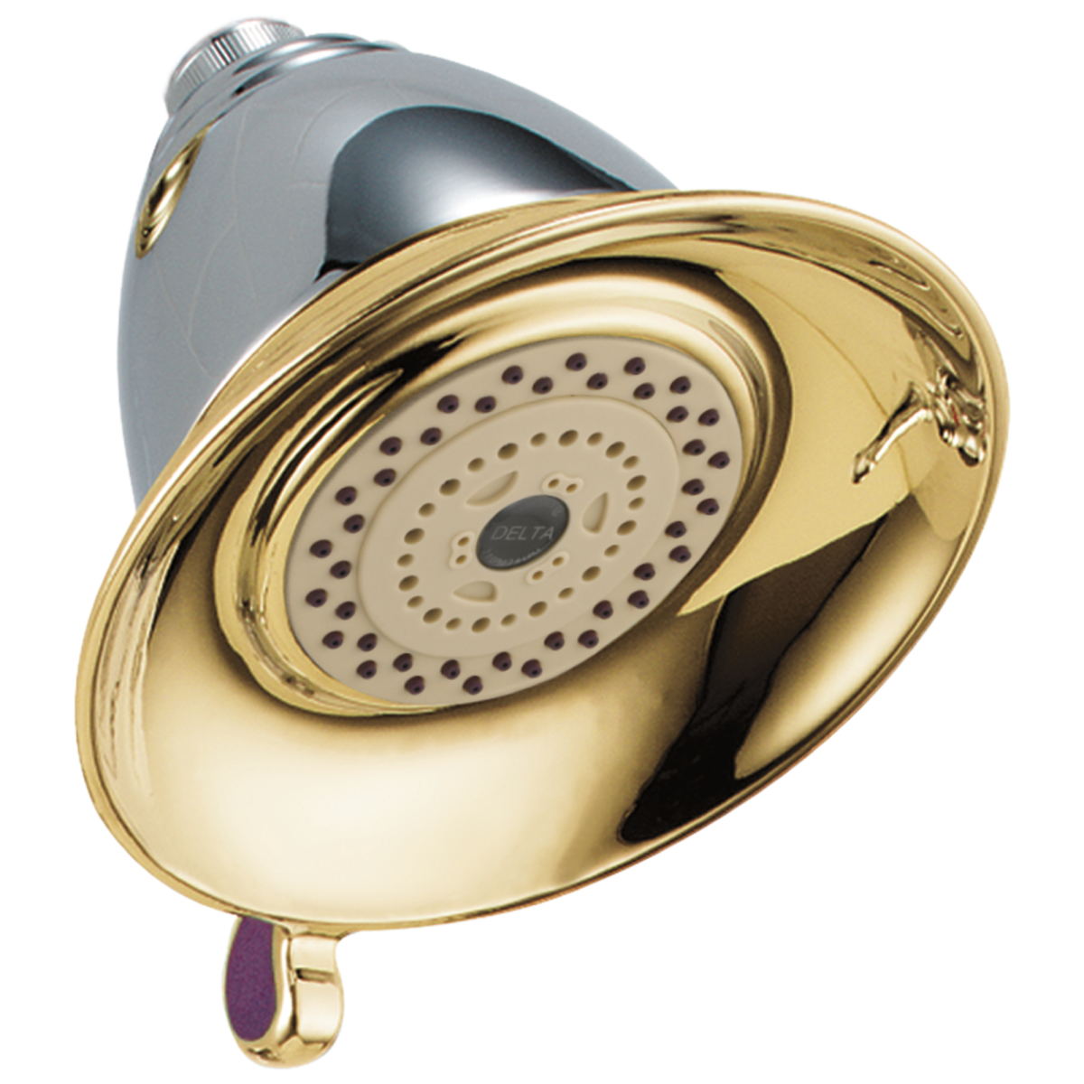 DELTA Universal Showering Components Premium 3-Setting Shower Head — Chrome / Brass