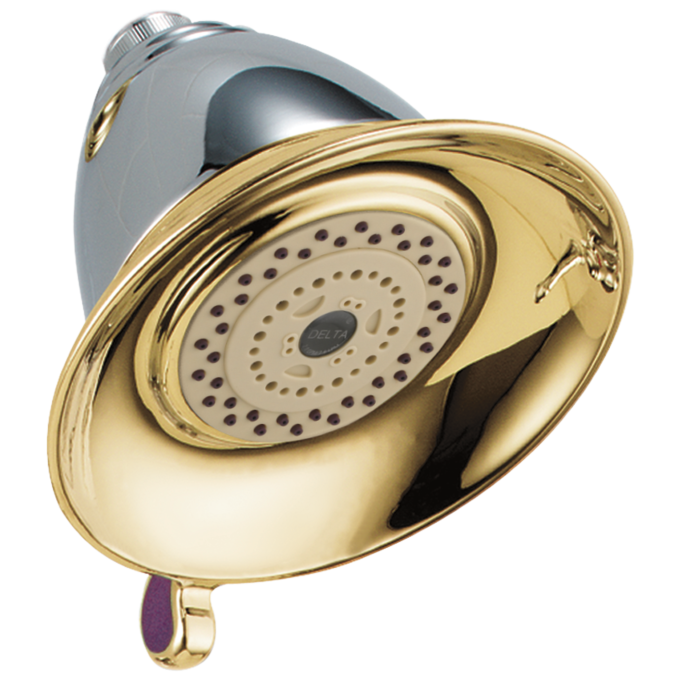 DELTA Universal Showering Components Premium 3-Setting Shower Head — Chrome / Brass