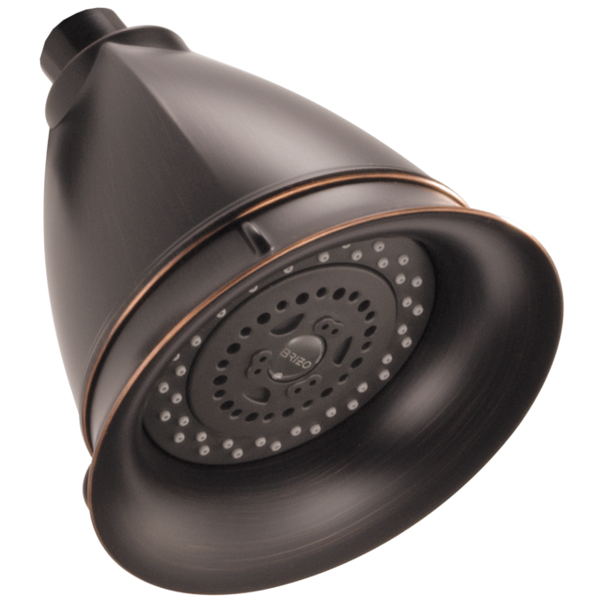 BRIZO Essential Shower 5" Classic Round H2Okinetic Multi-Function Wall Mount Showerhead — Venetian Bronze