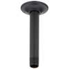 BRIZO Essential Shower 6" Ceiling Mount Shower Arm And Round Flange — Matte Black