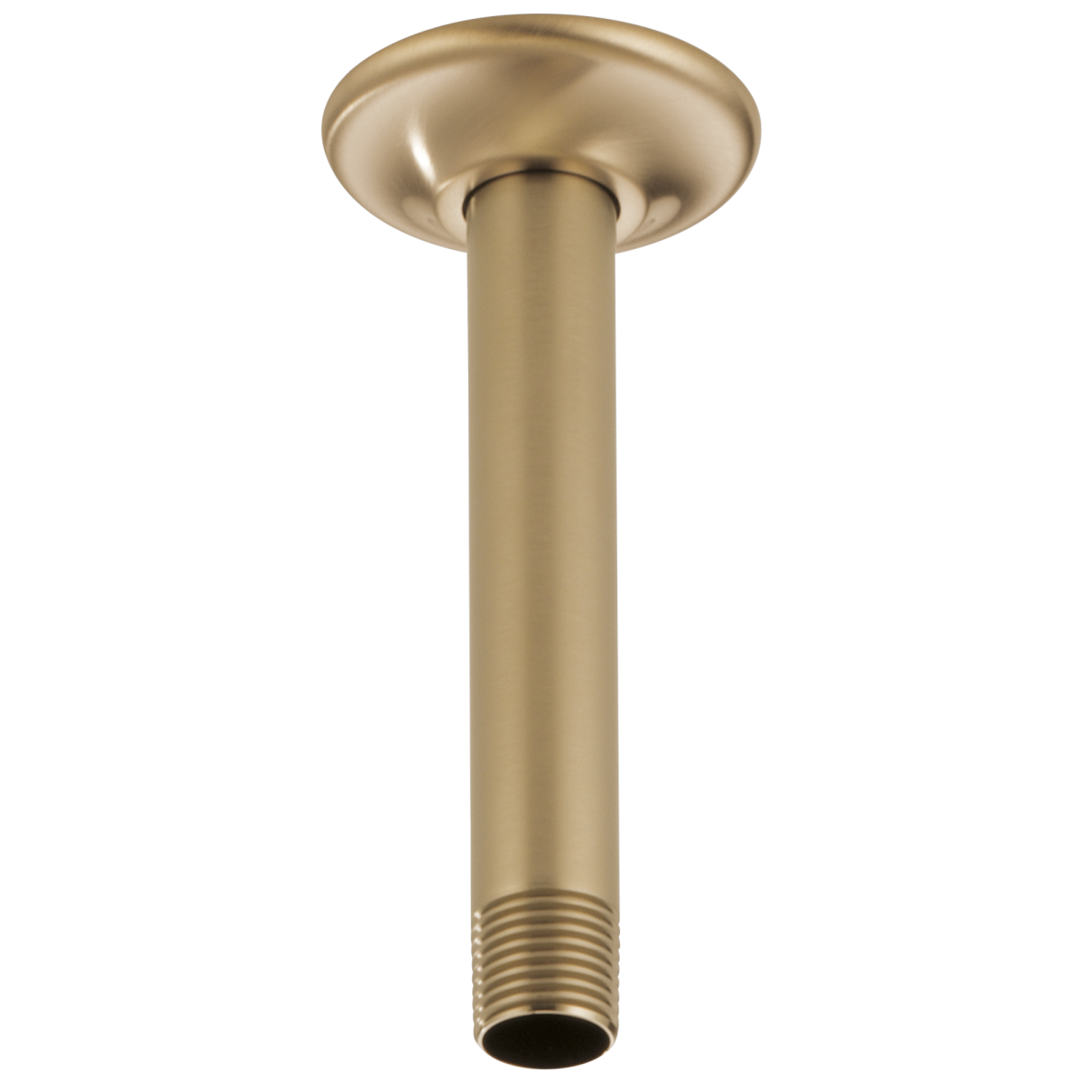 BRIZO Essential Shower 6" Ceiling Mount Shower Arm And Round Flange — Luxe Gold