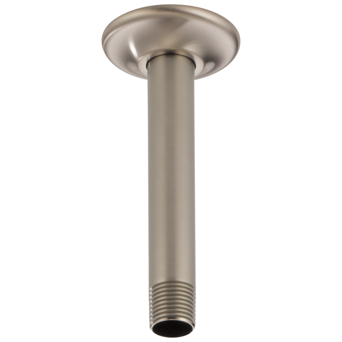 BRIZO Essential Shower 6" Ceiling Mount Shower Arm And Round Flange — Luxe Nickel
