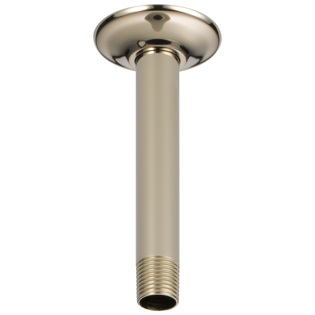BRIZO Essential Shower 6" Ceiling Mount Shower Arm And Round Flange — Polished Nickel